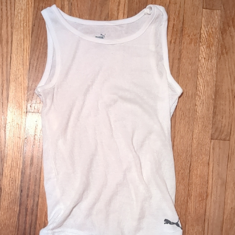 Puma Classic White Sleeveless Top